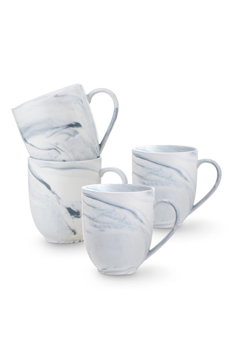 Stone Lain Brighton Porcelain 4-Piece Mug Set, Alternate, color, Gray