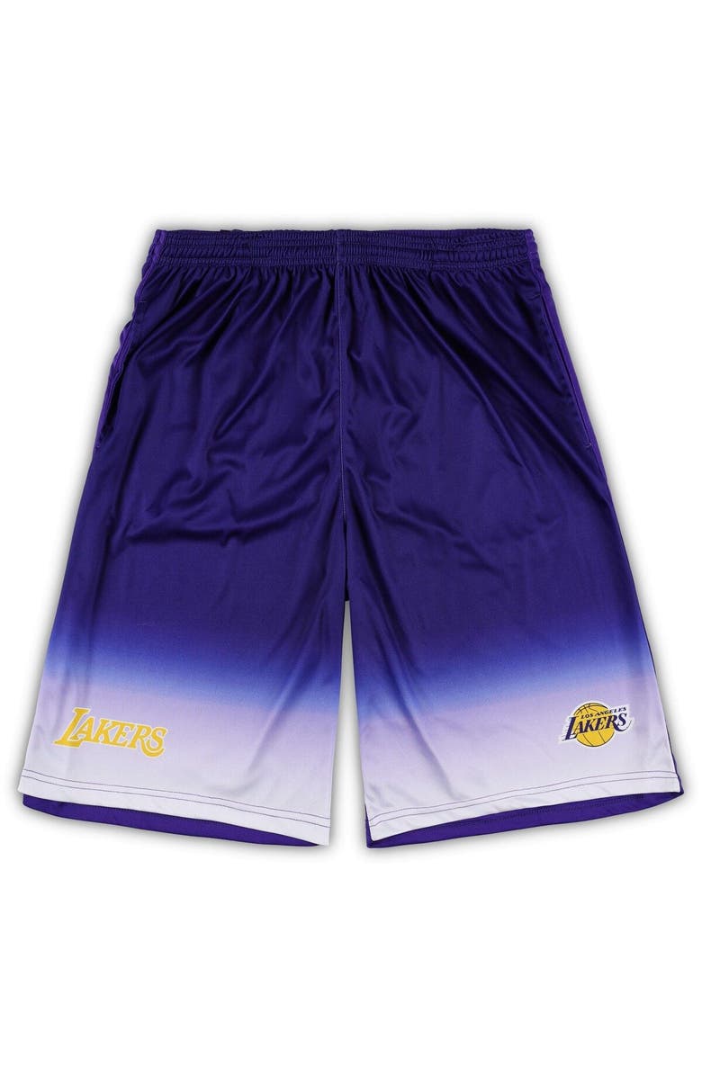 FANATICS Men's Fanatics Branded Purple Los Angeles Lakers Big & Tall Fadeaway Shorts, Main, color, Purple