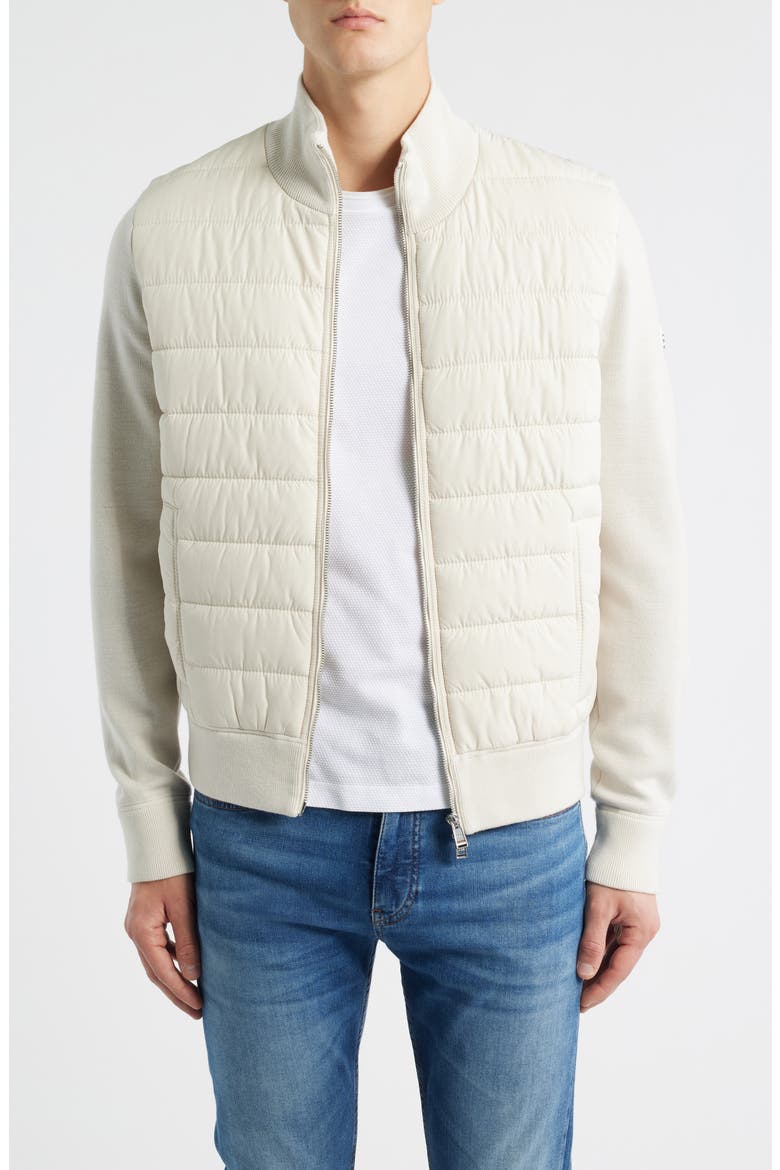 H-Hernesto Mixed Media Jacket, Main, color, OPEN WHITE