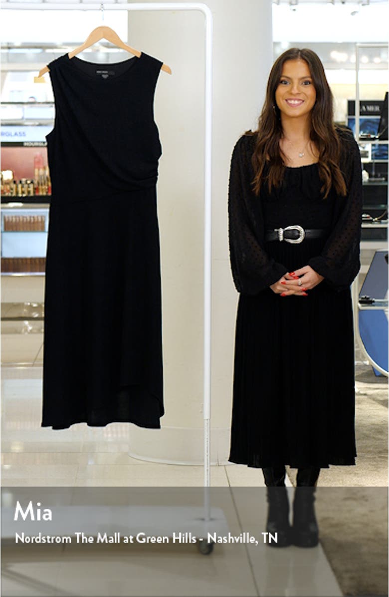 Embroidered Scoop Back Midi Dress, sales video thumbnail