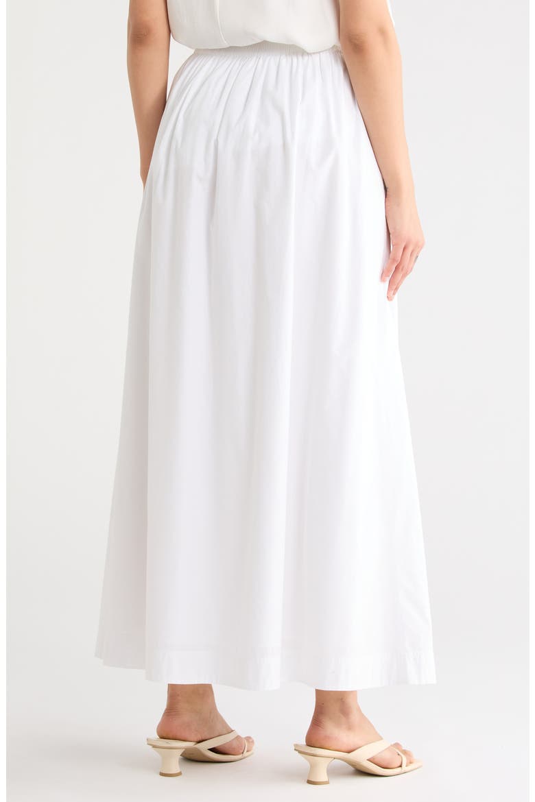 Vlondie Smocked Waist Midi Skirt, Alternate, color, WHT