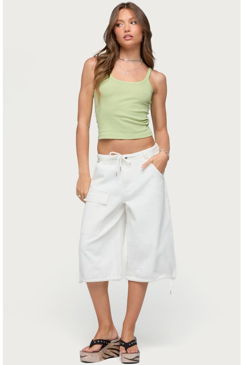 Basic Babe Stretch Cotton Crop Camisole, Alternate, color, GREEN