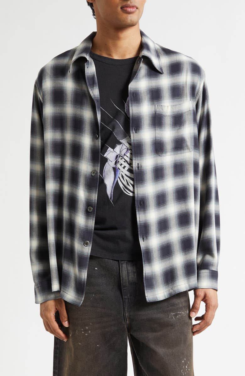 OUR LEGACY Every Check Button-Up Shirt, Main, color, Reno Cowboy Viscose