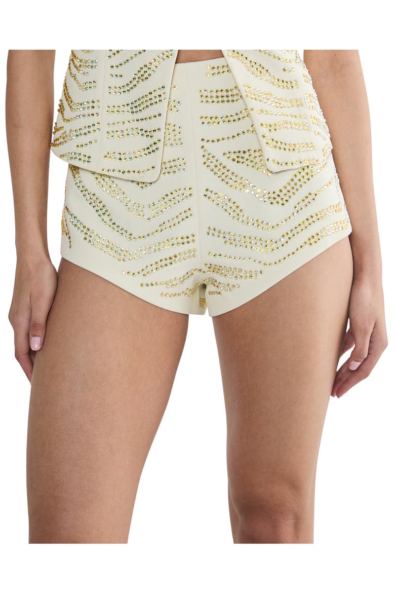 Zebra Tailored Hotpants, Alternate, color, Cream