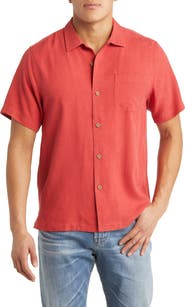 Tommy Bahama Tropic Isle Short Sleeve Button-Up Silk Camp Shirt