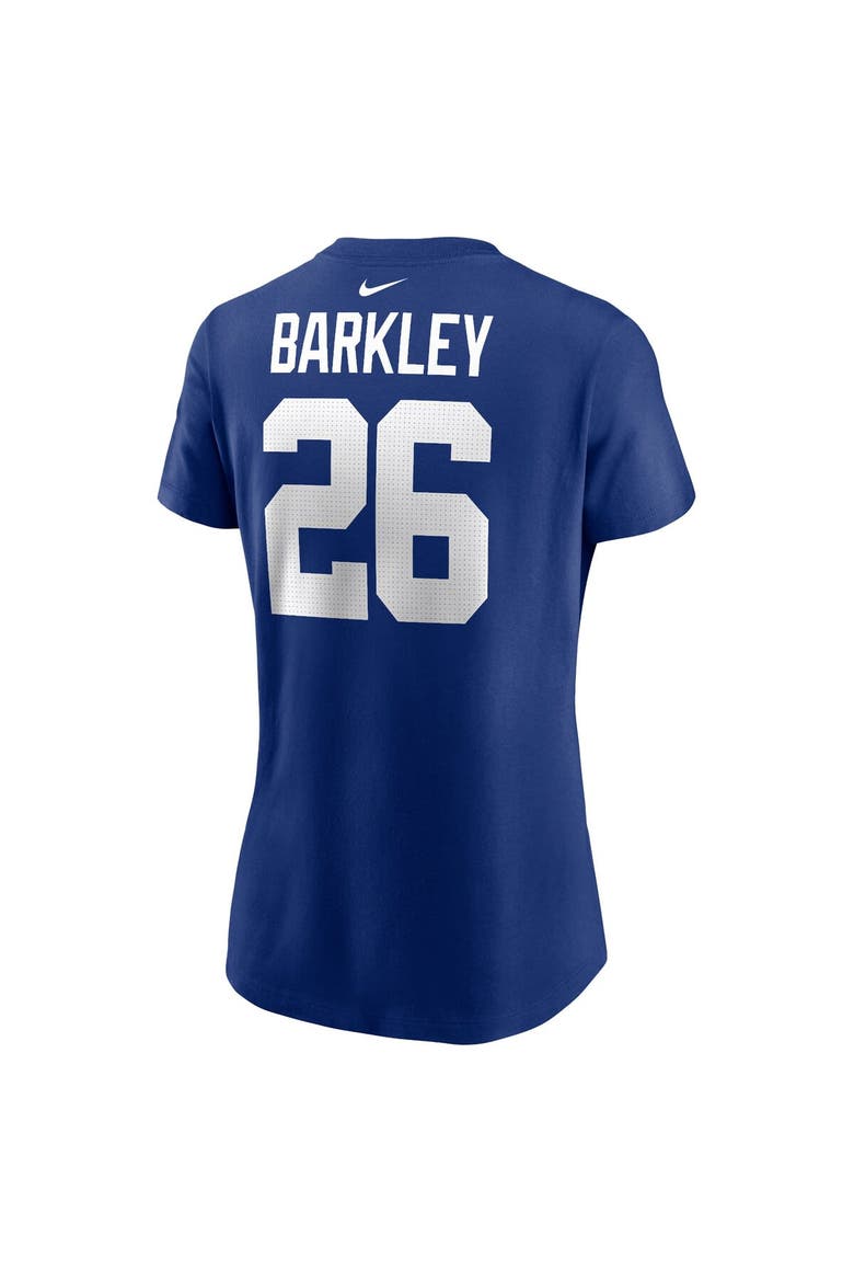 Women's Nike Saquon Barkley Royal New York Giants Player Name & Number T-Shirt, Alternate, color, Royal
