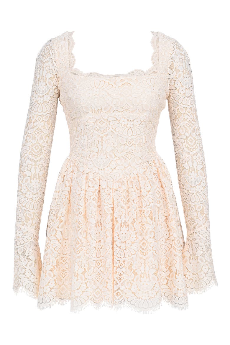 Fae Long Sleeve Minidress, Alternate, color, VINTAGE CREAM