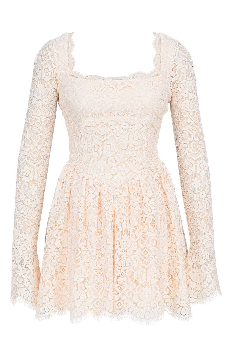HOUSE OF CB Fae Long Sleeve Minidress, Alternate, color, Vintage Cream