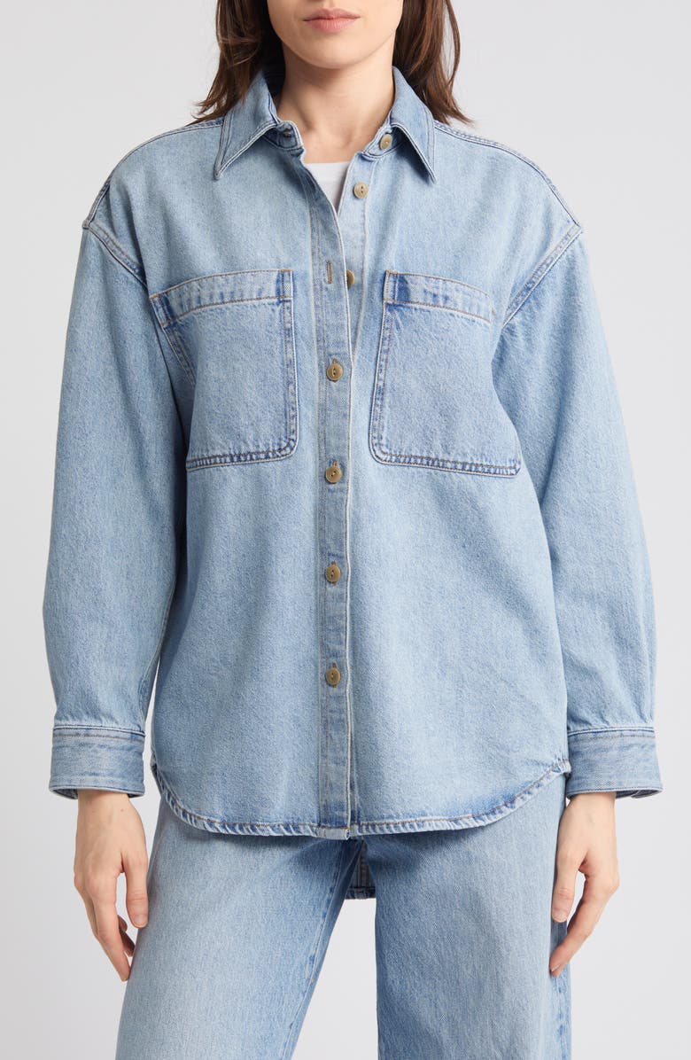 Madewell Oversize Denim Button-Up Shirt, Alternate, color, 