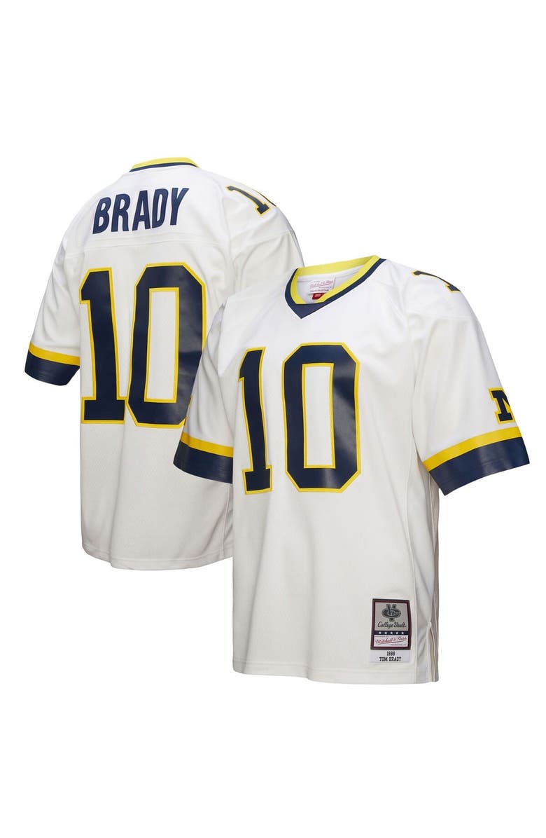 Mitchell & Ness Men's Mitchell & Ness Tom Brady White Michigan Wolverines 1999 Legacy Jersey, Main, color, White