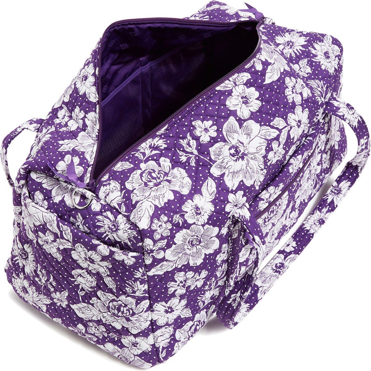 VERA BRADLEY TCU Horned Frogs Rain Garden Large Travel Duffel Bag, Alternate, color, 