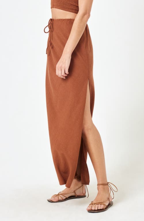 L*space Lspace Summer Feels Drawstring Waist Skirt In Brown