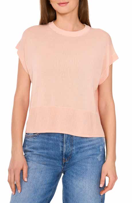 Halogen® Crewneck Rib Sweater Top