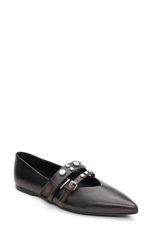 Ash Britney Studded Ballerinas In Black