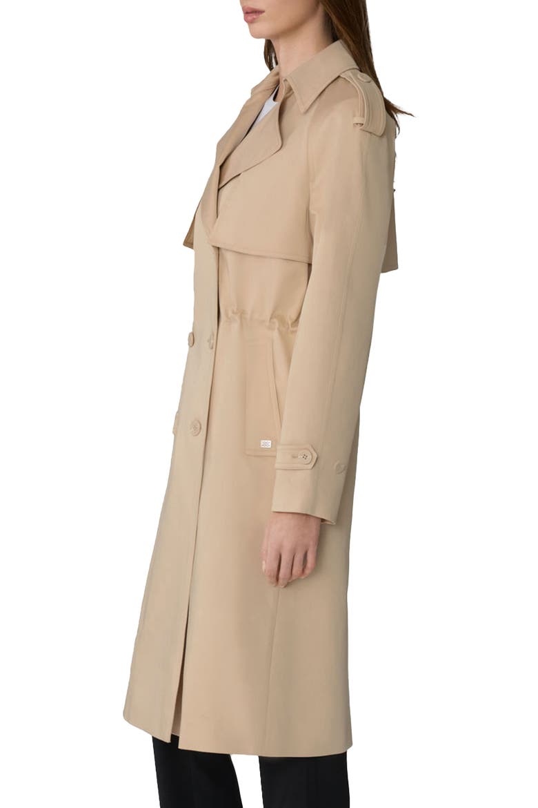 Fabiola Water Repellent Trench Coat, Alternate, color, ALMOND
