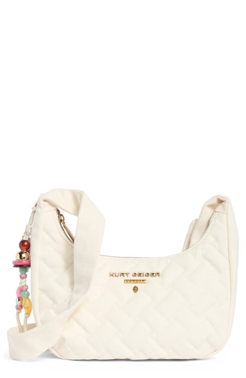 Angel Quilted Hobo Shoulder Bag
