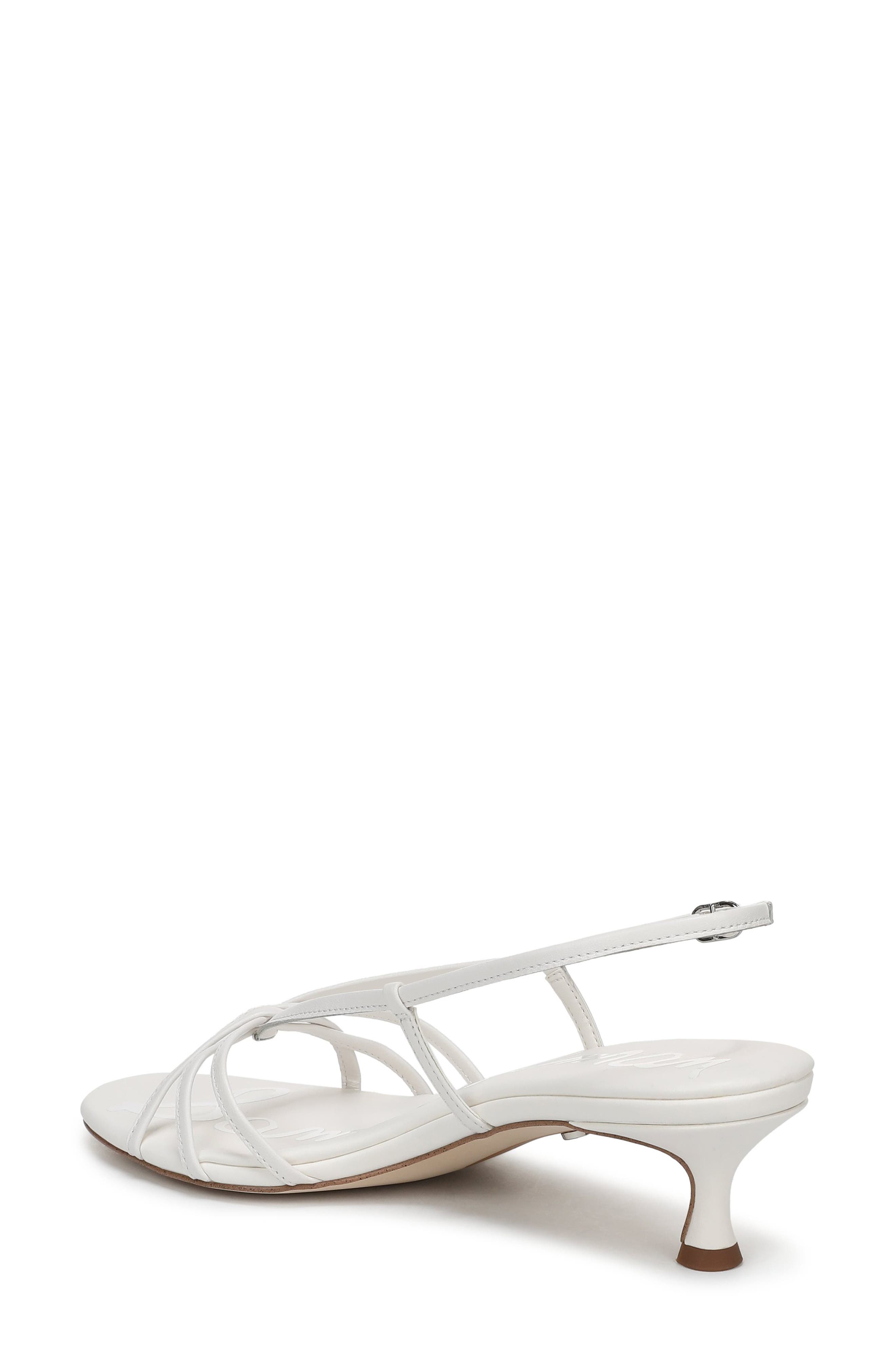 Cressa Slingback Kitten Heel Sandal, Alternate, color, BRIGHT WHITE