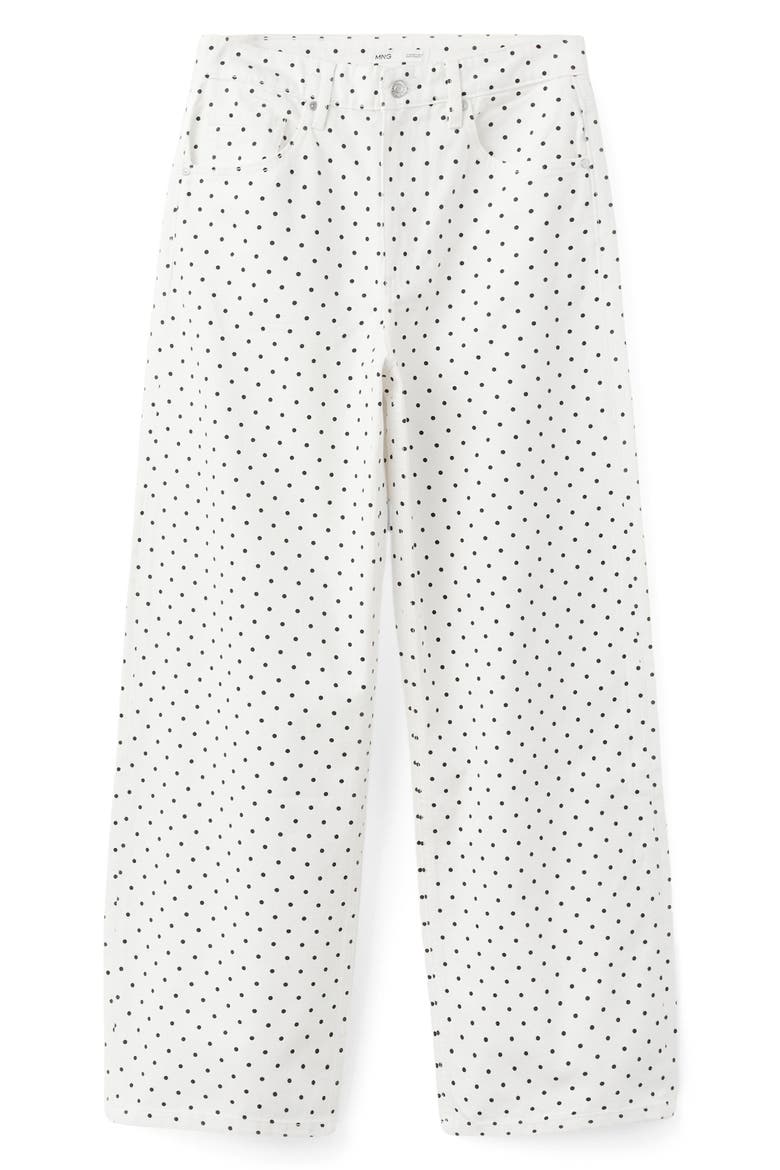 Dot Balloon Jeans, Alternate, color, WHITE