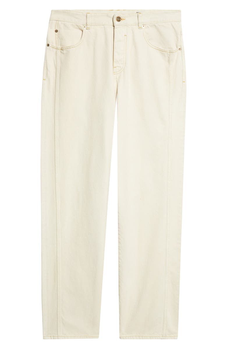 Balmain Relaxed Fit Jeans, Alternate, color, Beige