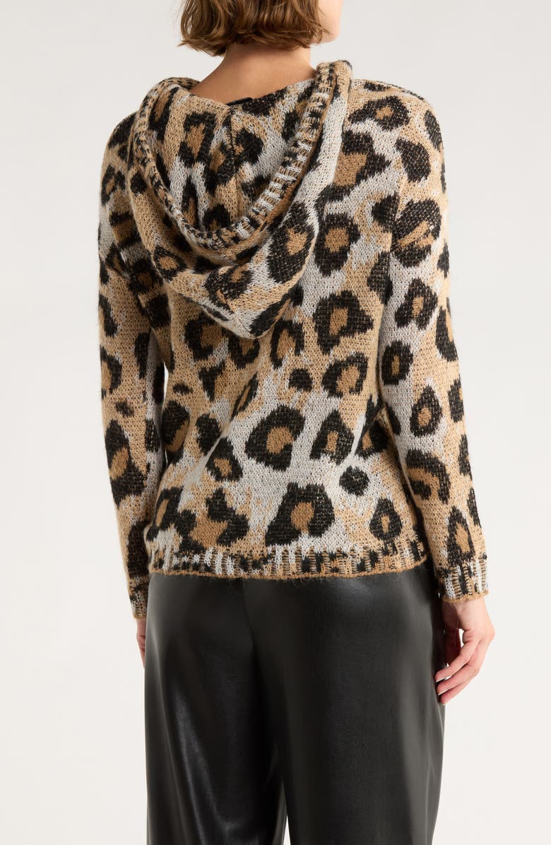 INDUSTRY REPUBLIC CLOTHING Leopard Jacquard Hoodie, Alternate, color, Multi Marro Leopard Print
