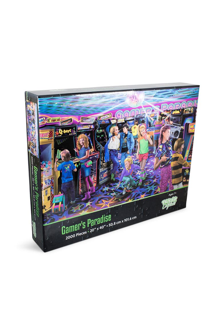 Gamers Paradise '80s Retro Arcade 2000 Piece Jigsaw Puzzle, Main, color, Multi-Color