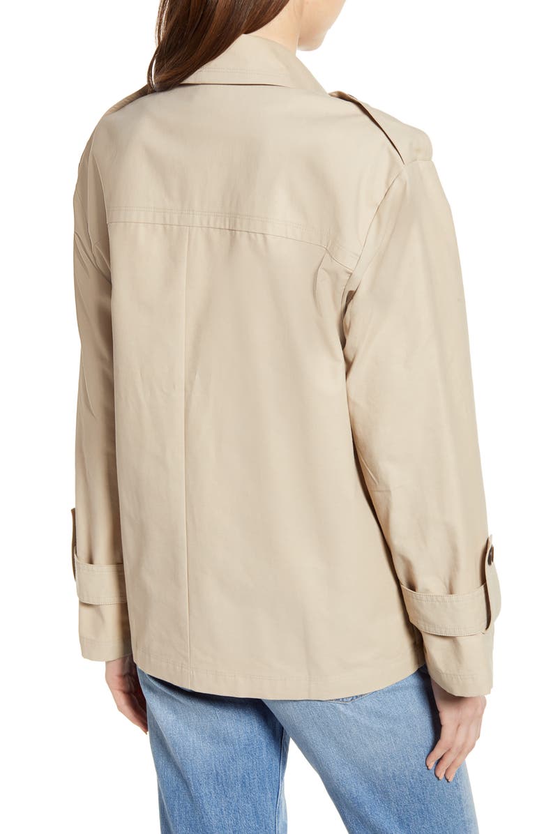 Something Navy Double Breasted Crop Jacket, Alternate, color, 