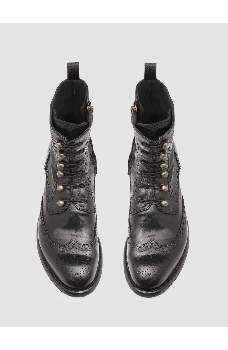 Officine Creative Lexikon 131 Leather Brogue Ankle Boots, Alternate, color, Black