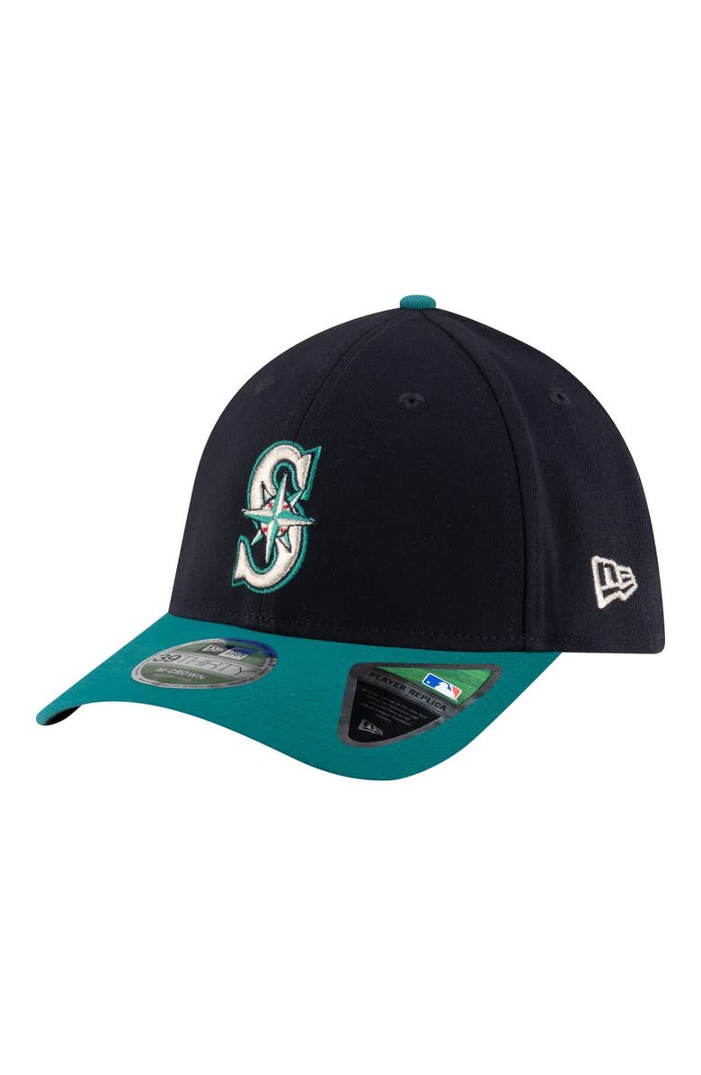 New Era Men's New Era  Navy Seattle Mariners Alternate Player Replica 39THIRTY M-Crown Flex Hat, Main, color, Navy