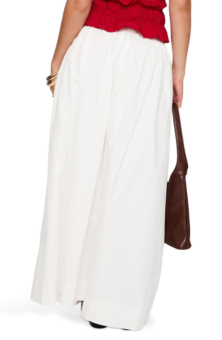 Princess Polly Felipa Low Rise Cotton Maxi Skirt, Alternate, color, White