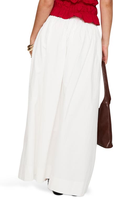 Princess Polly Felipa Low Rise Cotton Maxi Skirt In White