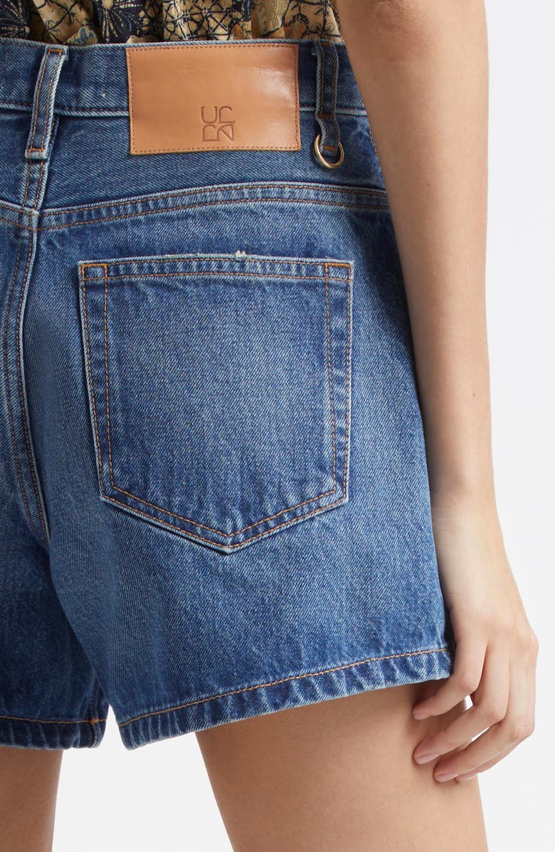 Ulla Johnson The Greta Denim Shorts, Alternate, color, Danube