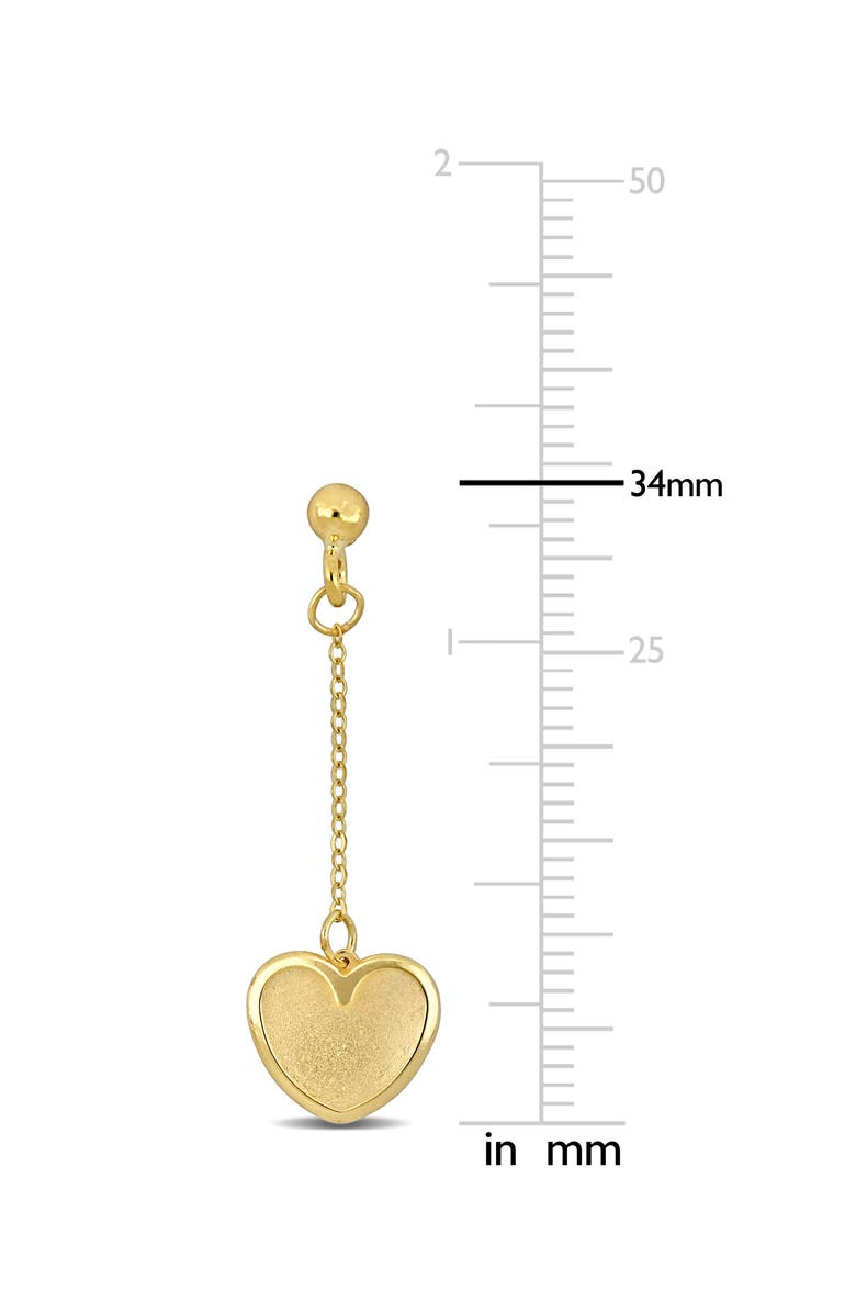 DELMAR Heart Drop Earrings, Alternate, color, Gold
