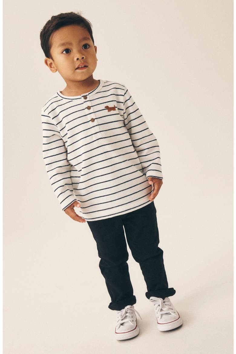 Kids' Stripe Long Sleeve Henley, Alternate, color, MULTI