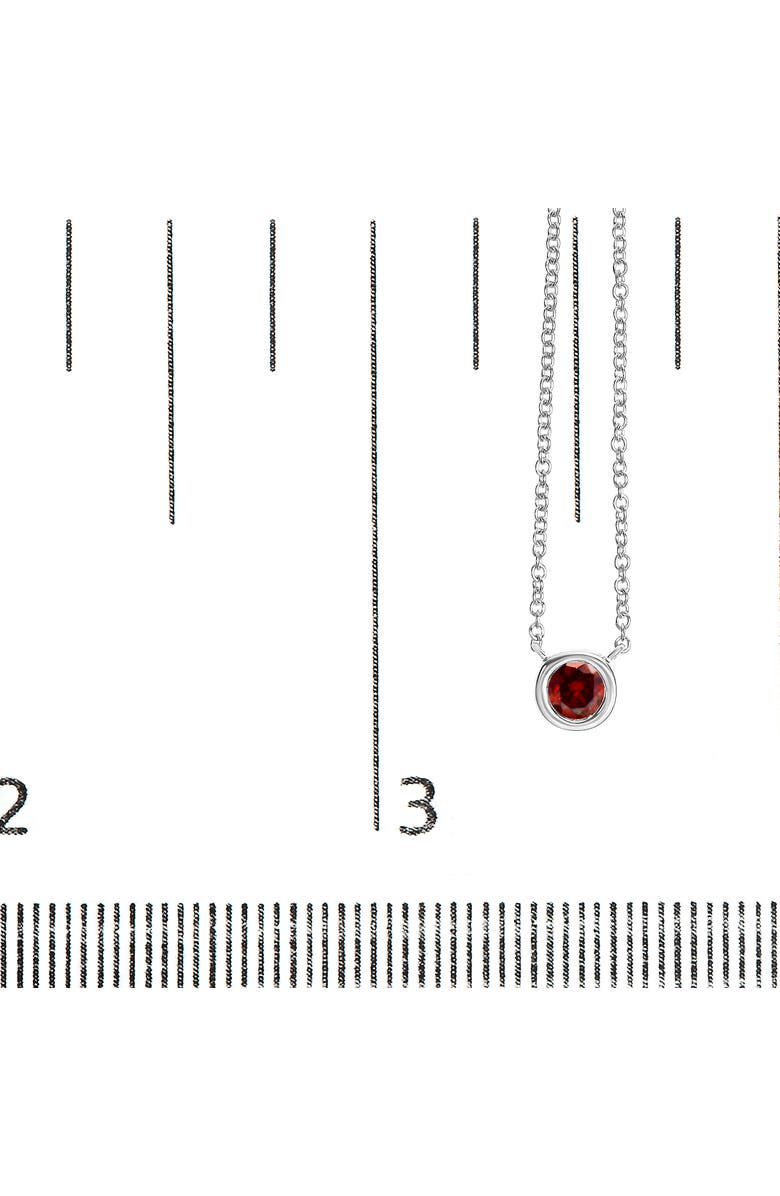 Haus of Brilliance 14K White Gold 1/2 Cttw Red Lab Grown Diamond Bezel-Set Solitaire Pendant Necklace, Alternate, color, White