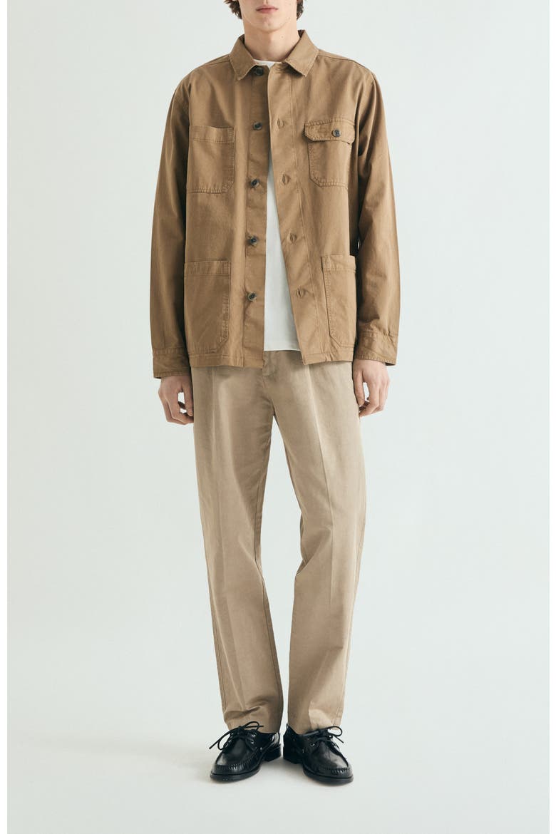 Overshirt with Buttoned Pockets, Alternate, color, Taupe