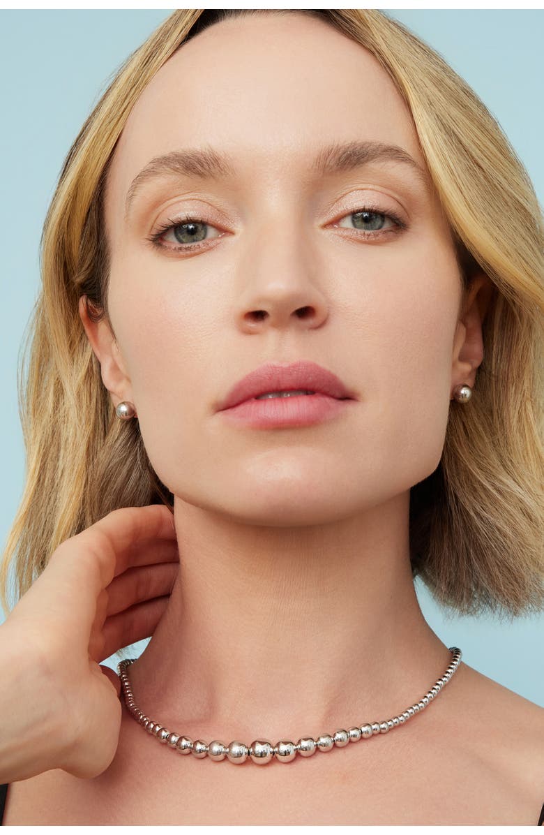 Oradina Sterling Silver Belle of the Ball Neckace, Alternate, color, Silver