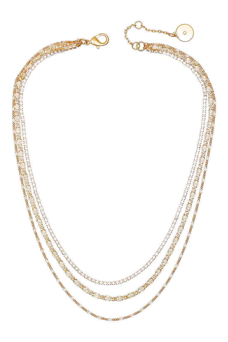 Three Layer Boxed Necklace, Alternate, color, GOLD TONE
