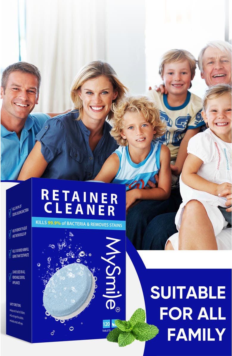 MySmile Denture Cleaning Tablets, Alternate, color, Mint Blue