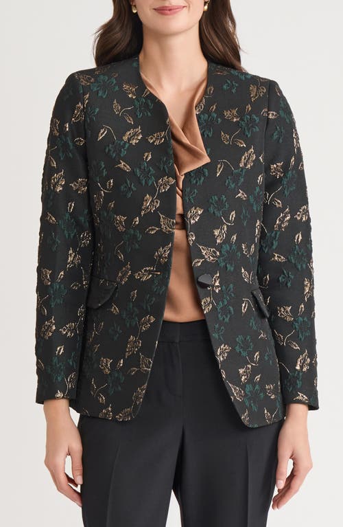 Kasper Print One-button Blazer In Multi
