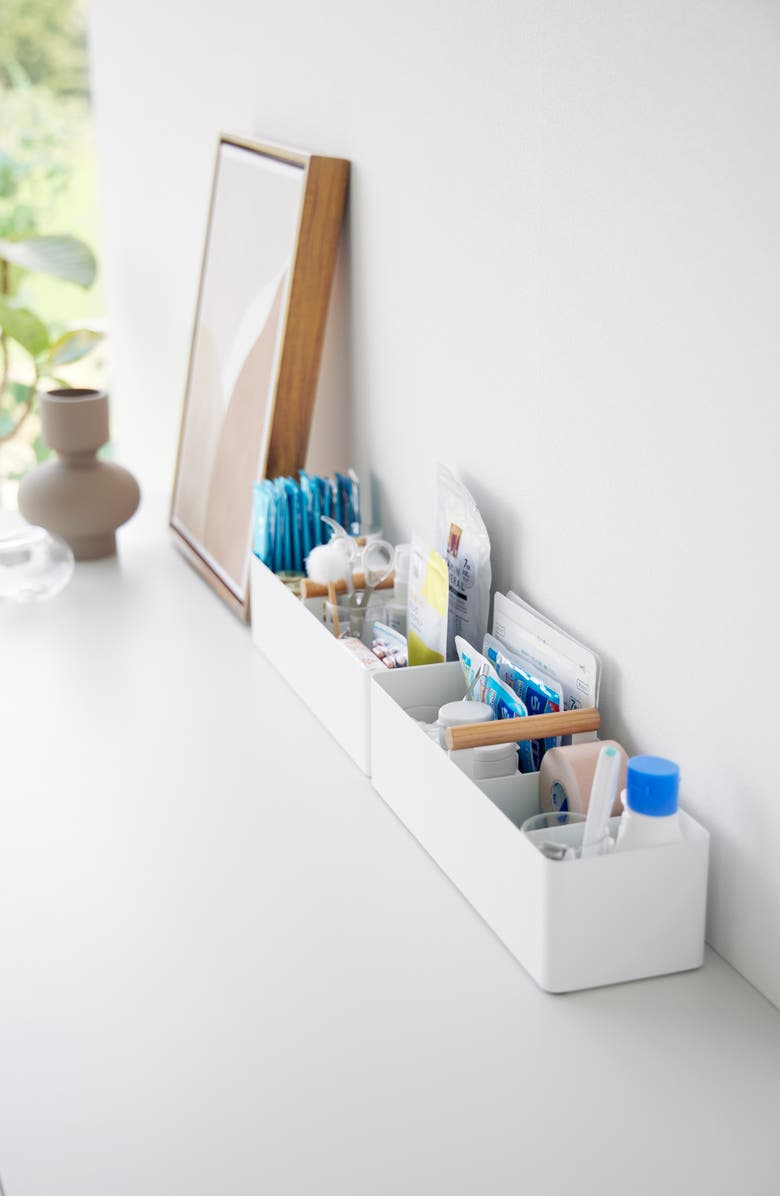 Yamazaki Slim Storage Box, Alternate, color, White