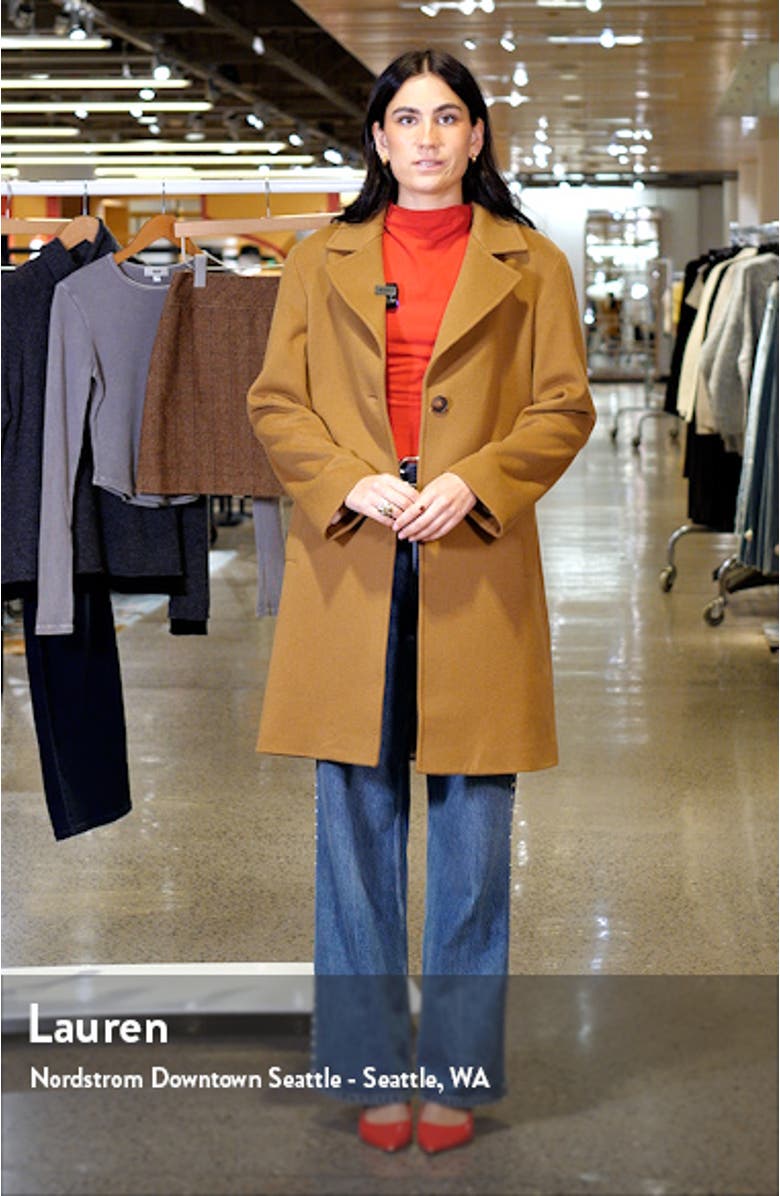 Jones Pickstitch Detail Wool Coat, sales video thumbnail