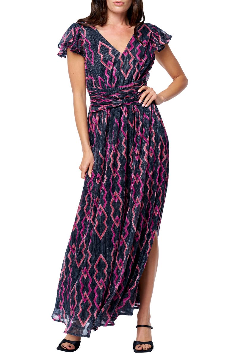 CIEBON Byanca Print Maxi Dress, Main, color, Black Multi