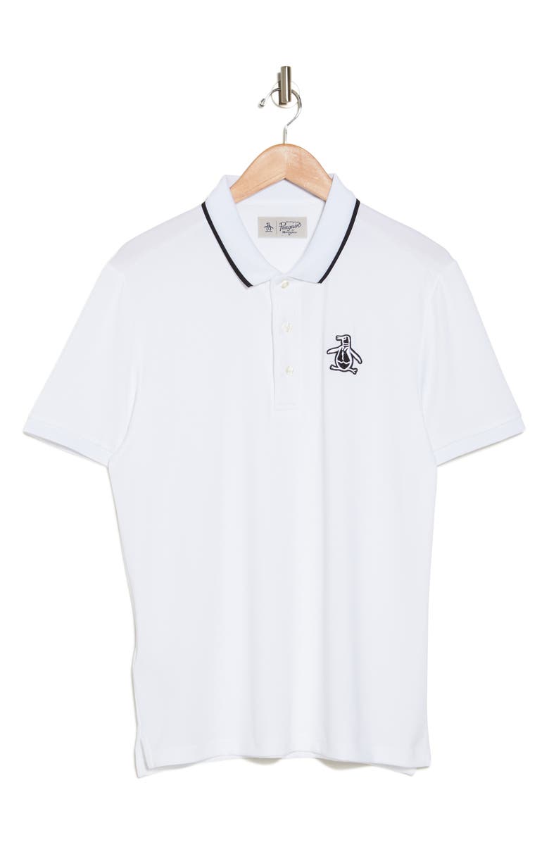 Original Penguin Earl Tipped Polo, Alternate, color, Bright White