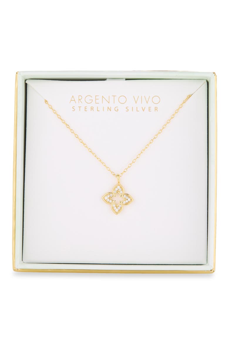 Pointed Quad Pendant Necklace, Main, color, GOLD