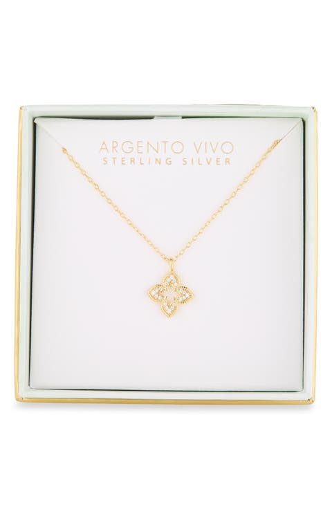 Pointed Quad Pendant Necklace