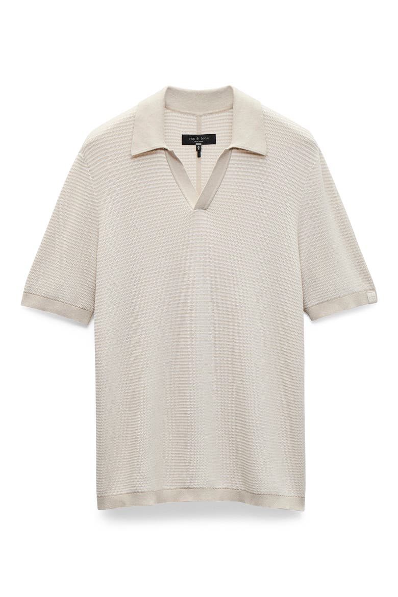 Harvey Chevron Johnny Collar Polo, Alternate, color, DESERT SAND