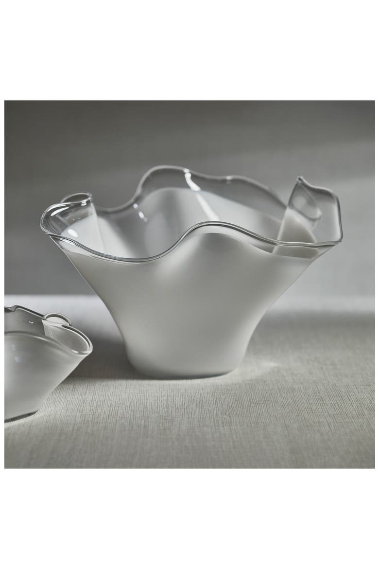 Vellerti Wave Glass Bowl, Alternate, color, WHITE