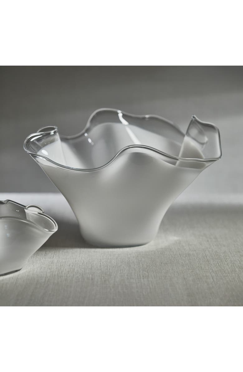 Zodax Vellerti Wave Glass Bowl, Alternate, color, White