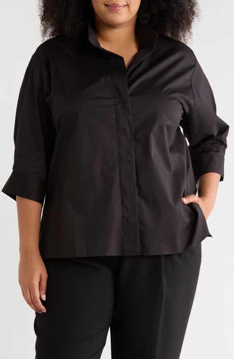 ELIE ELIE TAHARI Stand Up Collar Top