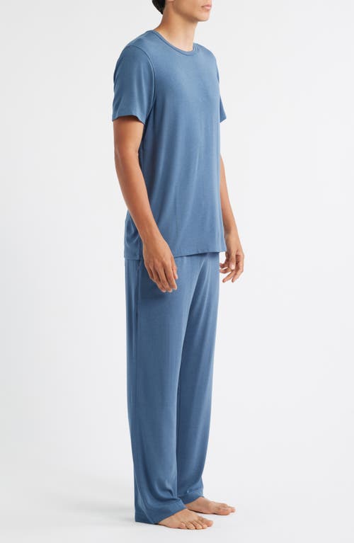 Daniel Buchler Modal Blend Pajama T-shirt In Blue
